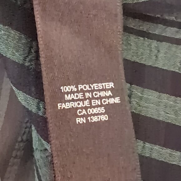 RW&Co Striped Sheer Blouse Smocked Draped Peasant Style Cropped Bubble Sleeve - Picture 9 of 9